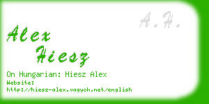 alex hiesz business card